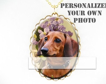 Personalized Dachshund Dog Mom Gifts Violet Necklace Locket Bracelet Ring Earrings Brooch Birthday Mother's Day Anniversary Dog Mom Gifts