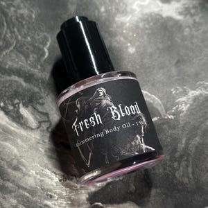 Fresh Blood - Shimmer Body Oil Drops - Mixing Highlighting Drops - Sheer Shimmer Pink Blue - Blush - Body Oil  Drops Body Glow - Vegan
