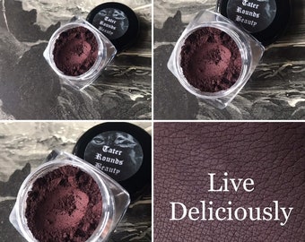 Live Deliciously  - Rich Wine Red Brown Eyeshadow - Vegan Makeup Goth Gothic Lolita Country Goth Witch Wiccan