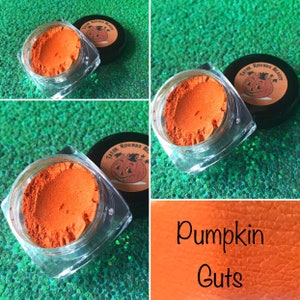 Pumpkin Guts - Bright Orange Shimmer Eyeshadow Halloween 2019 - Goth Gothic Satin Metallic Vegan