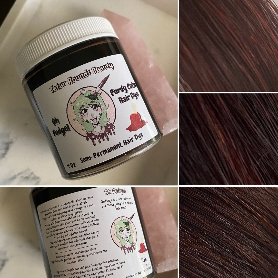 SALE Purdy Hair Dye Oh Fudge Vegan Cruelty Free Hair Dye Etsy
