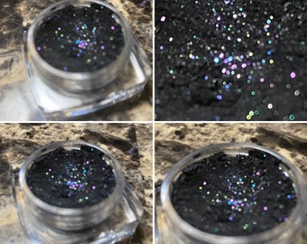 Space Age - Rainbow Sparkle Black Eyeshadow - Vegan Makeup Goth Gothic Lolita Country Goth Witch Wiccan