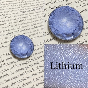 Lithium - Bright Metallic Baby Blue Eyeshadow - Vegan Makeup Goth Gothic Lolita Country Goth Witch Wiccan