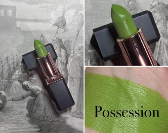 Possession - Lime Green - Gothic Goth Lipstick Opaque Color Lips Bold