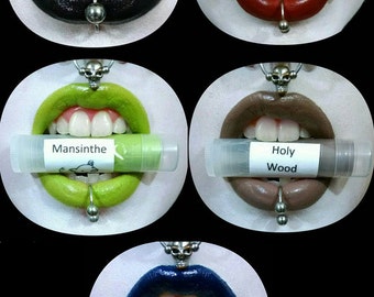 Drac Makens Marilyn Manson Inspired Lipstick Set - 5 Lipsticks - Gothic Lolita Semi Matte Lipstick Bold Unique Colors
