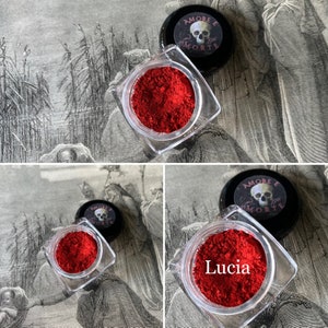Lucia - Rich Blood Red Eyeshadow - Amore E Morte Collection - Vegan Makeup Goth Gothic Lolita Country Goth Witch Wiccan