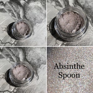 Absinthe Spoon - Pewter Silver Metallic Eyeshadow - Vegan Makeup Goth Gothic Lolita Country Goth Witch Wiccan