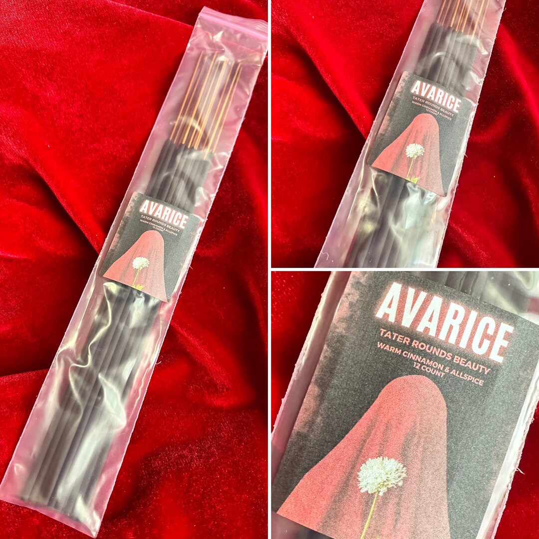 Avarice Incense Sticks Hand Dipped Gothic Occult Etsy