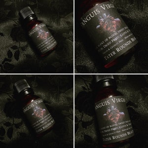 Sanguis Virginis - 1/2 Ounce - High Quality Perfume Oil - Vegan - Gothic Goth Floral Scent - Grapeseed Oil - Organic Oils