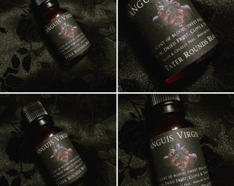 Sanguis Virginis - 1/2 Ounce - High Quality Perfume Oil - Vegan - Gothic Goth Floral Scent - Grapeseed Oil - Organic Oils