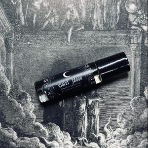 Violet Moon - 12ml Rollerball - High Quality Perfume Oil - Vegan - Gothic Goth Floral Scent - Grapeseed Oil - Organic Oils