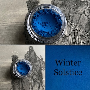 Winter Solstice - Matte Navy Blue Mauve Eyeshadow - Vegan Makeup Mineral Makeup