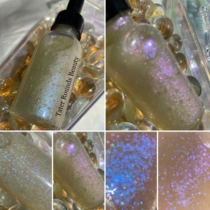 Mythical Creature - Shimmer Body Oil Drops - Mixing Highlighting Drops - Sheer Shimmer Pink Blue - Blush - Body Oil  Drops Body Glow - Vegan