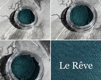 Le Reve  - Dark Matte Emerald Green Eyeshadow - Vegan Makeup Goth Gothic Lolita Country Goth Witch Wiccan