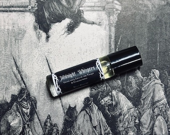 Midnight Whispers - 12ml Rollerball - High Quality Perfume Oil - Vegan - Gothic Goth Floral Scent - Grapeseed Oil - Organic Oils