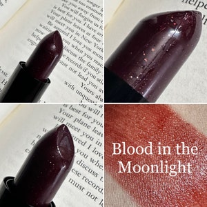 Blood in the Moonlight - Sheer Blood Red - Gothic Goth Lipstick Opaque Color Lips Bold