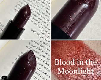 Blood in the Moonlight - Sheer Blood Red - Gothic Goth Lipstick Opaque Color Lips Bold
