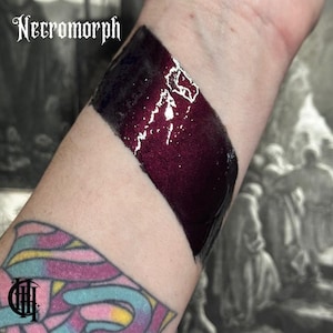 Necromorph - Blue Black Crimson Shimmer Lip Gloss