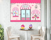 PRINTABLE Paris patisserie dessert table backdrop / Paris cafe bakery party decorations / Paris chic birthday macaroons cupcakes / Ooh la la Il_170x135