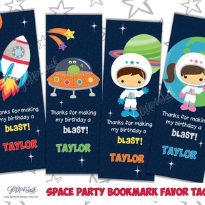 宇宙の印刷可能なブックマーク / 宇宙パーティーの記念品 / 宇宙船のブックマークの記念品 / 宇宙の印刷可能な宇宙飛行士のブックマーク