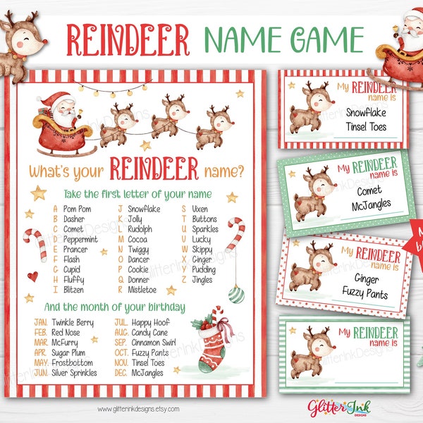 Reindeer Name - Etsy