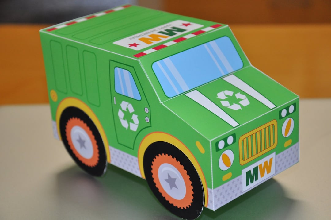 Buy Garbage Truck Party Favors Garbage Birthday Favor Boxes Garbage Treat Boxes Garbage Truck Paper Toy Printable Favor Box Online in India