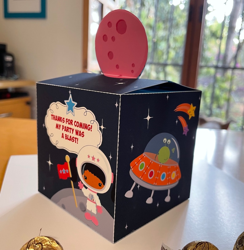 Outer Space Astronaut Party Favor Box / Rocket Party Favors Etsy