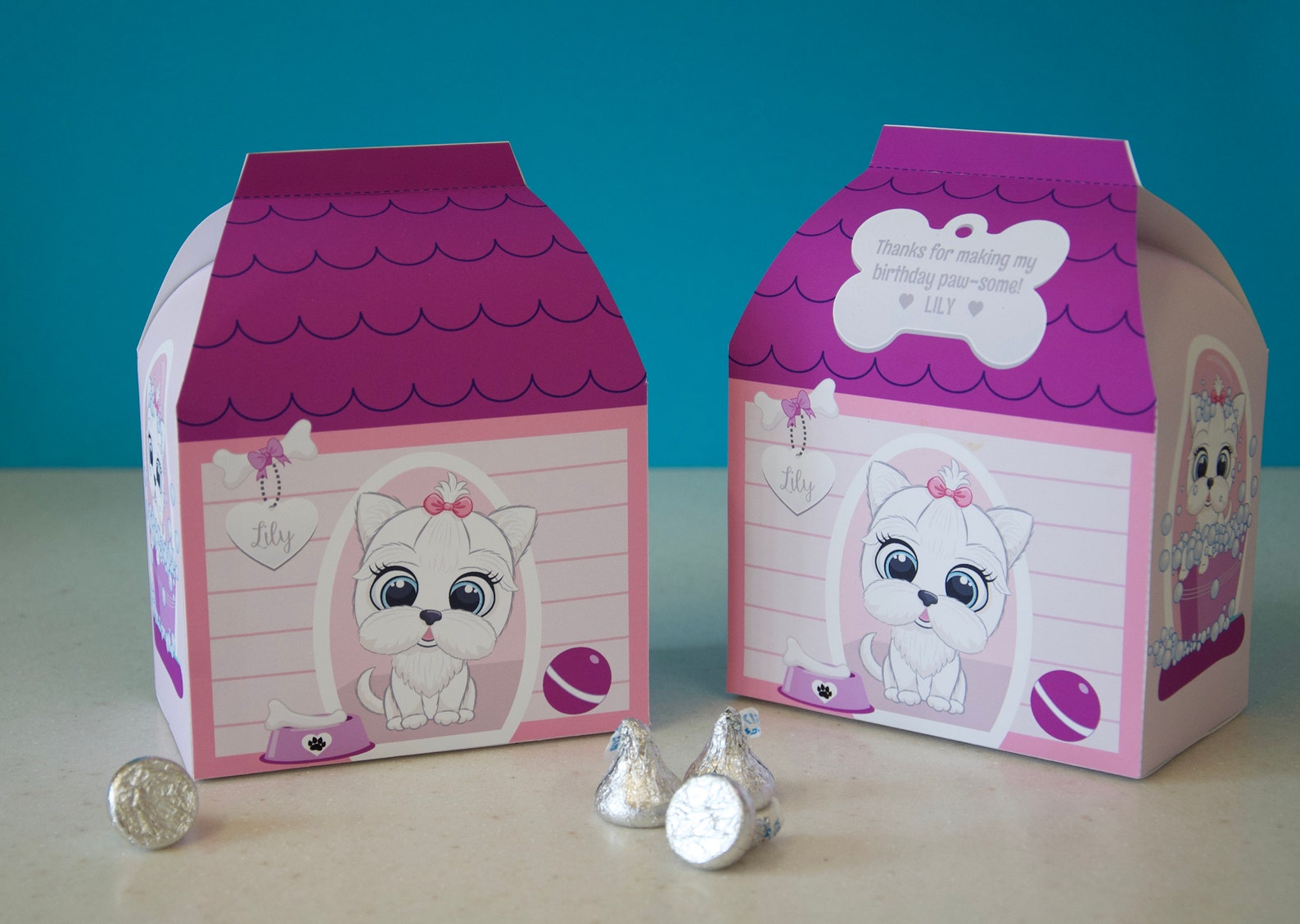 Puppy Dog Birthday Party Printable Dog House Favor Box / Dog Etsy