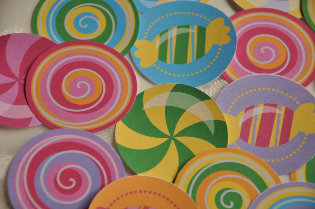 Candyland Cupcake-Topper – 36 Stück Mit Lollipop-Motiven, Für Geburtstag, Baby Shower & Süßigkeiten-Partys