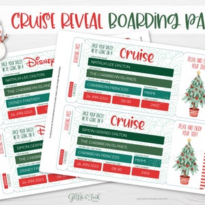 Weihnachtsüberraschungs-Kreuzfahrtreise enthülle Schnitzeljagd & Bordkarte, druckbare Hinweise für die Schatzsuche von Kindern mit Urlaubstickets für den Weihnachtsmann Bild 8