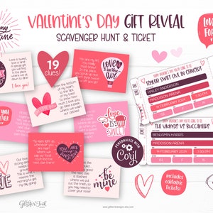 Valentinstag Überraschung Konzertkarte oder Spiel enthüllen Schnitzeljagd / Schatzsuche Valentinstag Valentinstag Geschenke für Erwachsene