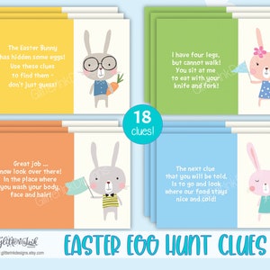 Outdoor Easter Scavenger Hunt For Kids Easter Egg Hunt Clues Etsy