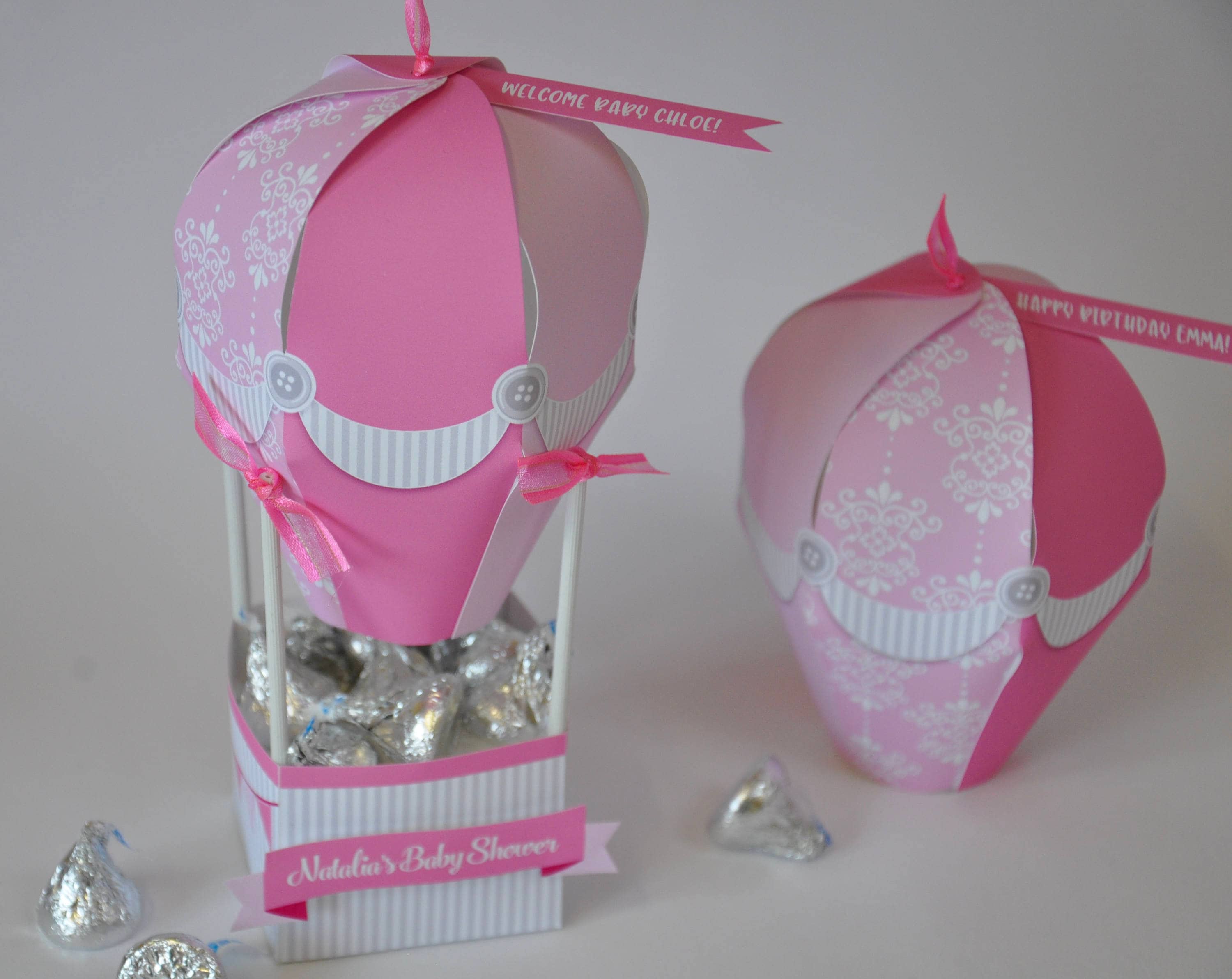 Hot air balloon favor box for birthday party / baby shower / Etsy