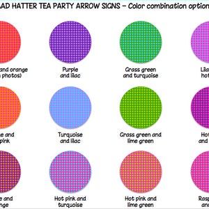 Alice in Wonderland & Mad Hatter Tea Party signs / this way that way arrow signs / Wonderland party printable photo props image 5
