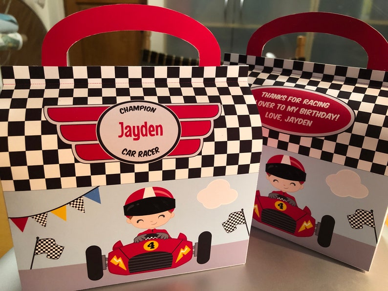 Race Car Party Favor Boxes / Race Car Birthday Party Favors / Etsy