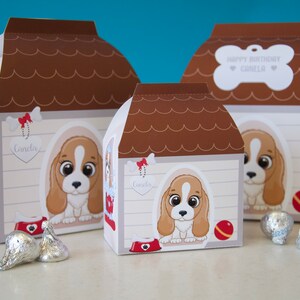 Puppy Dog Birthday Party Printable Dog House Favor Box - TWO Designs ...