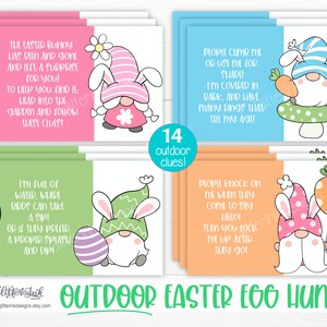 Outdoor Easter Scavenger Hunt For Kids Easter Egg Hunt Clues Etsy