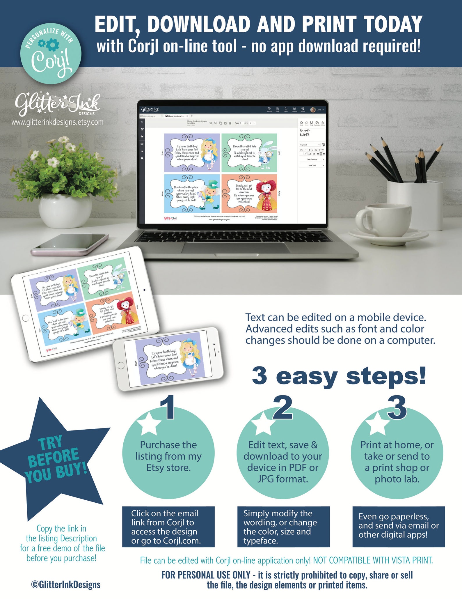 Alice in Wonderland Mad Hatter Tea Party Scavenger Hunt Clue Etsy