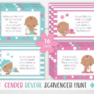 Gender Reveal Outdoor Scavenger Hunt Printable