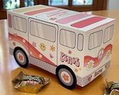 Groovy party Hippie Bus printable favor box / Van party favors / Retro peace and love birthday party decorations / Two groovy one rainbow Il_170x135