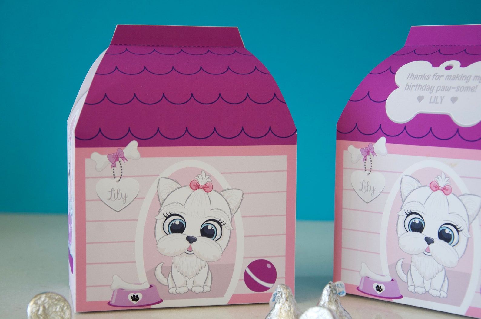 Puppy Dog Birthday Party Printable Dog House Favor Box / Dog Etsy