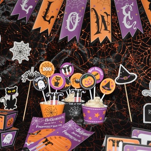 Halloween printable party package / Halloween decor / Halloween decorations "Trick or Treat"