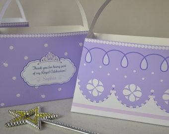 Princess purse favor box / Princess party favors / Princess favor bags treat boxes / printable purse favors