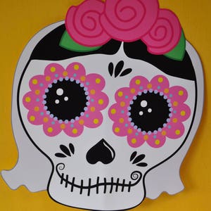 Dia De Los Muertos Sugar Skull Masks / Day of the Dead Printable Photo ...