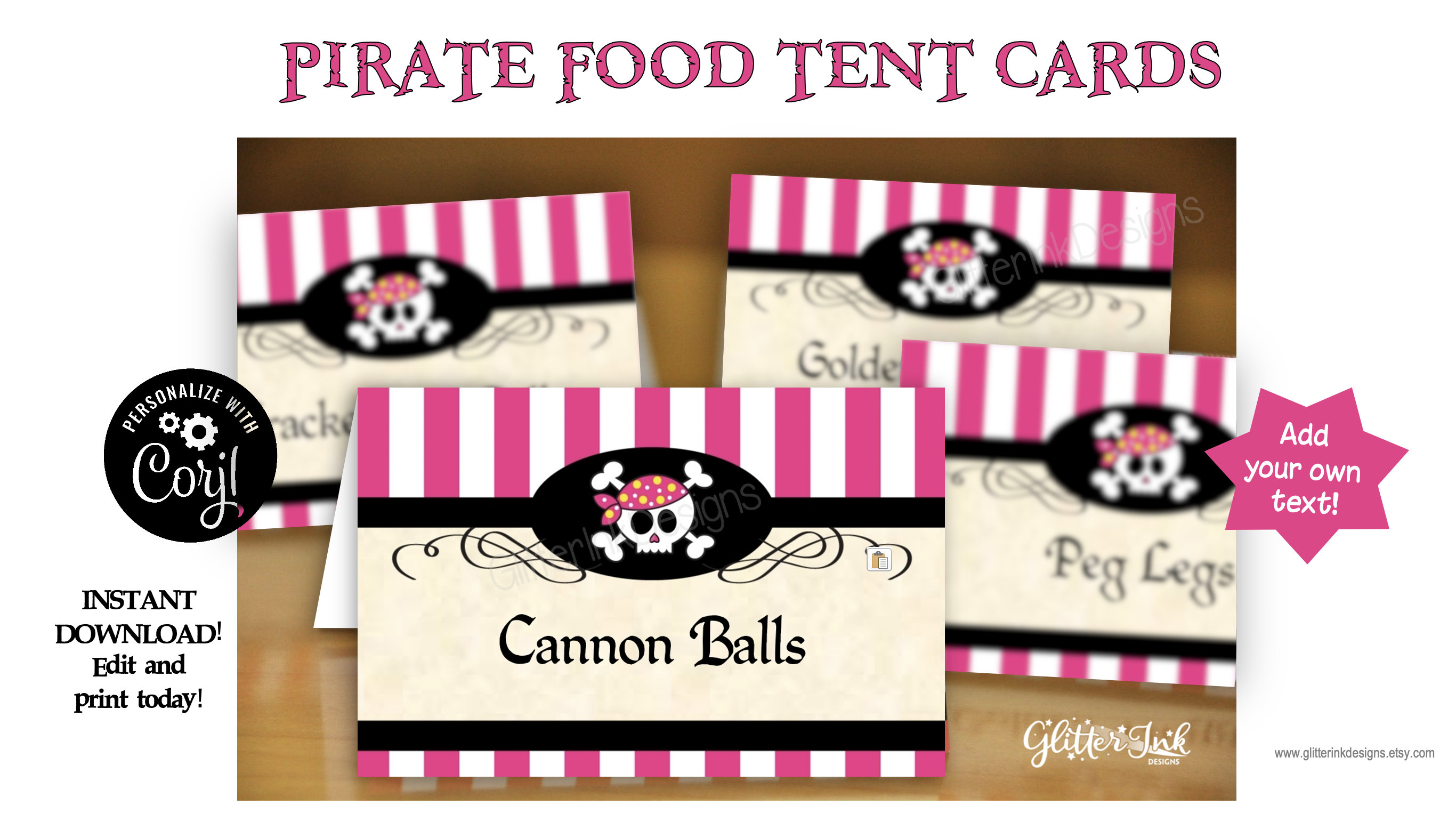 Pirate Party Food Labels