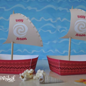 Moana party favors / Hawaiian party printable favor box / Moana decorations / Moana birthday treat box image 4