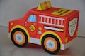 Firefighter printable favor box, Editable fire engine birthday party favors, Papercraft truck centerpiece treat boxes - digital download