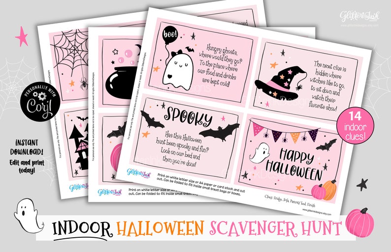 Indoor Halloween Scavenger Hunt / Kids Halloween Treasure Hunt - Etsy