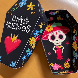 Day of the Dead Coffin Treat Box, Día De Los Muertos Printable Sugar ...
