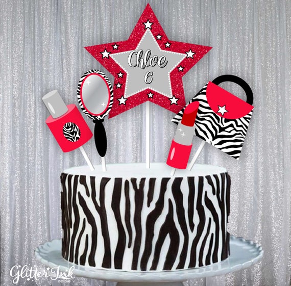 Spa Party Cake Topper Centerpiece Decoration Red Zebra Print Pdf Printable Cupcake Toppers Diva Photo Booth Props By Glitter Ink Designs Catch My Party Spa Party Cake Topper Centerpiece Decoration Red Zebra Print Pdf Printable Cupcake Toppers Diva Photo Booth Props By Glitter Ink Designs Catch My Party